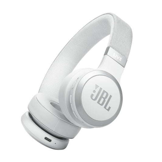 JBL LIVE 670 WIRELESS ON-EAR TRUE ADAPTIVE NOISE-CANCELING HEADPHONES - WHITE