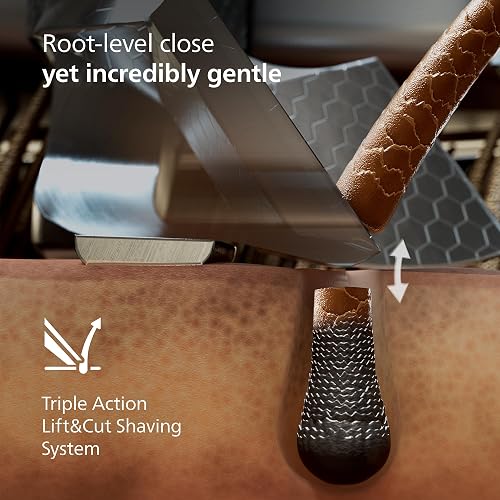 Philips Norelco Shaver i9000 Prestige Ultra, Wet & Dry Electric Shaver, Black Gradient, SenseIQ Pro Technology, Triple Lift & Cut System, 360 Rotating NanoTech Precision Blades, 5 Modes, XP9405/84
