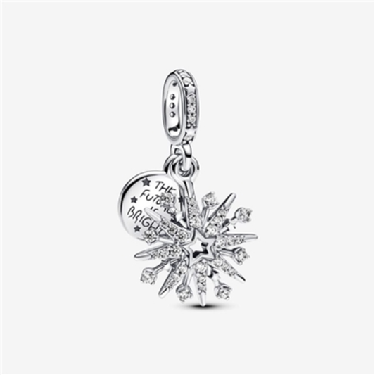SPARKLING FIREWORK DOUBLE DANGLE CHARM