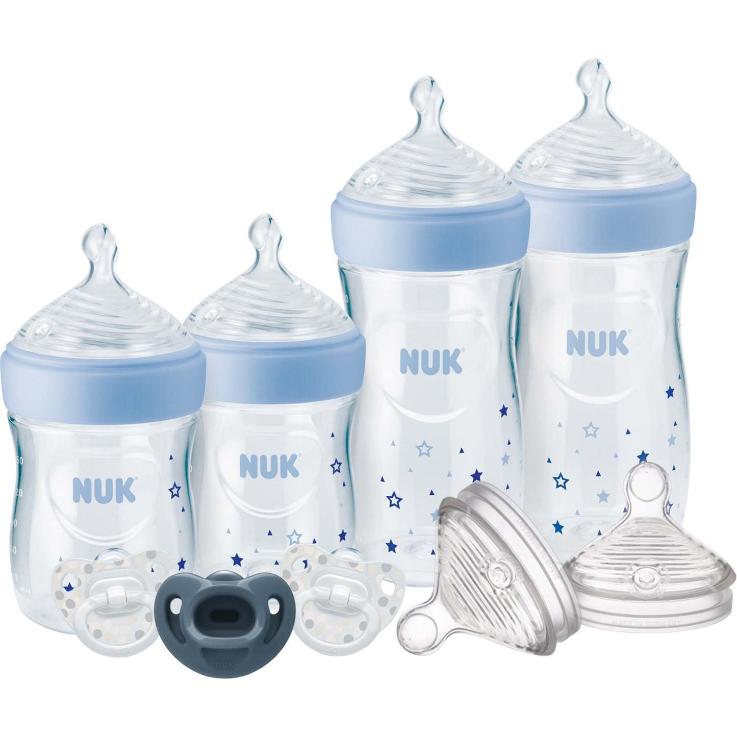 SIMPLY NATURAL 9PC BOTTLE GIFT SET W/ SAFETEMP BLUE STARS