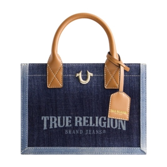 MODERN EDGE DENIM TOTE, DENIM/BLUE, 7.5"X10.25