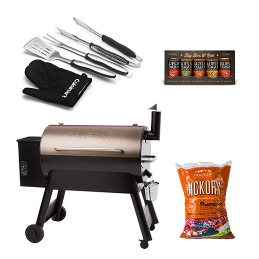 PRO SERIES 34 PELLET GRILL/SMOKER STARTER SET BRONZE