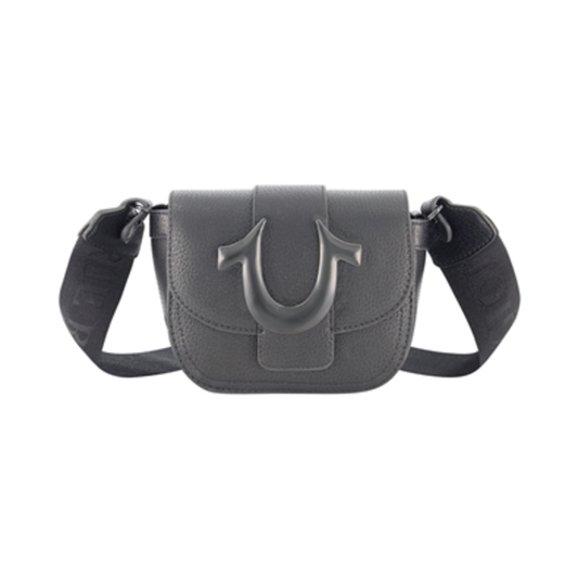 MINI FLAP SUEDE CROSSBODY, BLACK, 5"X6.5"X3.