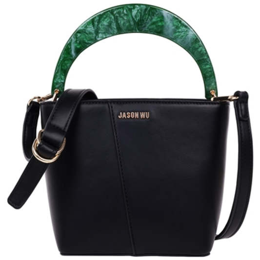 SMALL SMOOTH PU TOTE, BLACK