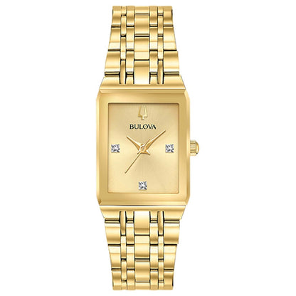 LADIES QUADRA STAINLESS STEEL TANK WATCH