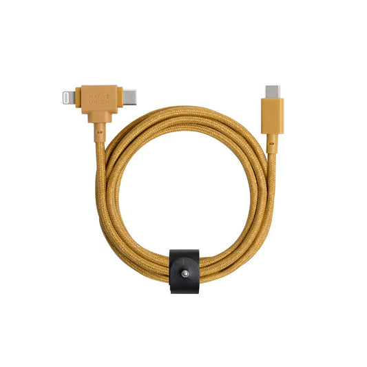 BELT CABLE DUO USB-C TO LIGHTNING & USB-C KRAFT