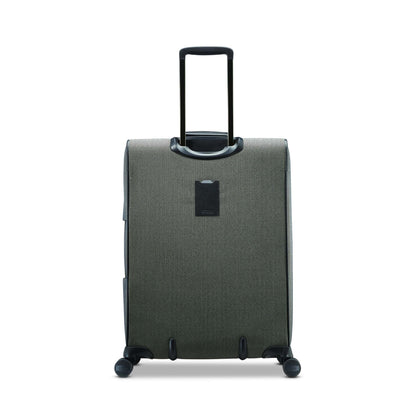 HERRINGBONE DELUXE SOFTSIDE MEDIUM JOURNEY SPINNER BLACK