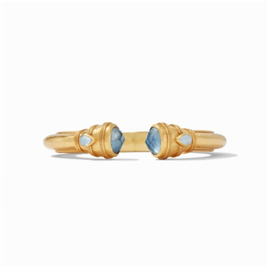 Cannes Demi Cuff, Iridescent Chalcedony Blue