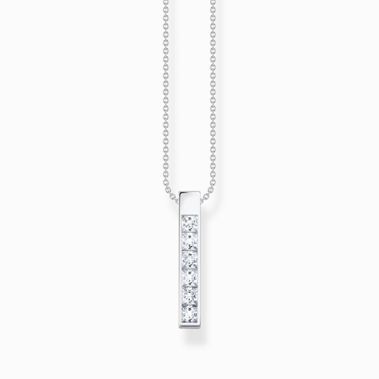 THOMAS SABO NECKLACE WITH WHITE STONES SILVER