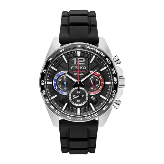 MENS ESSENTIALS MULTI-DIAL CHRONOGRAPH RUBBER STRAP WATCH