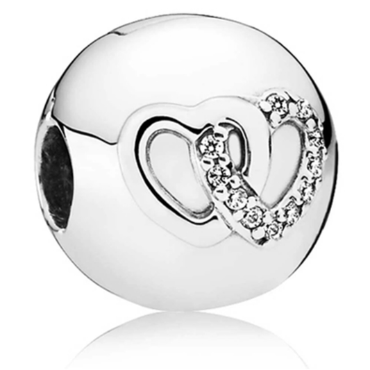 HEART BOND CLIP, STERLING SILVER
