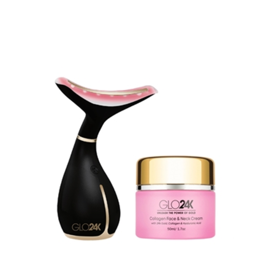 LED SKIN MASSAGER W/ COLLAGEN NECK CREAM