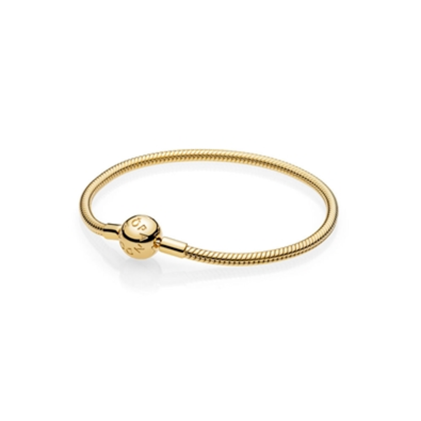 MOMENTS SNAKE CHAIN GOLD PLATED BRACELET, 7.9"