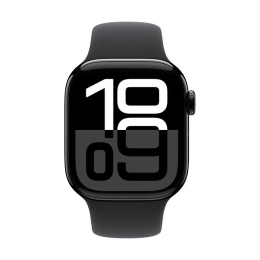 WATCH SERIES 10 GPS 42MM JET BLACK ALUMINUM CASE W/ M/L BLACK SPORT BAND
