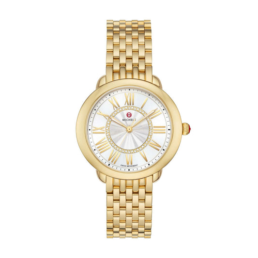 LADIES' SEREIN MID 18K GOLD STAINLESS STEEL DIAMOND WATCH