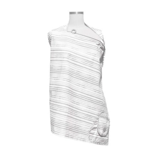 BOPPY NURSING COVER GRAY WATERCOLOR STRIPES