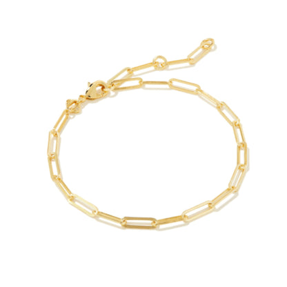 COURTNEY PAPERCLIP BRACELET, GOLD