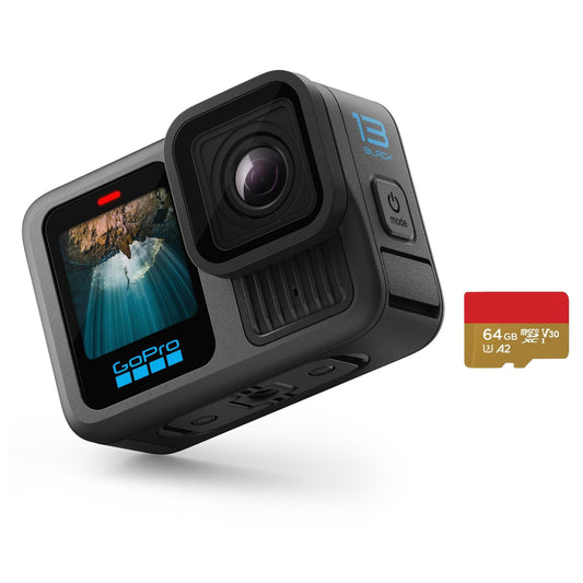 GOPRO HERO13 BLACK + GOPRO 64GB MICROSD MEMORY CARD