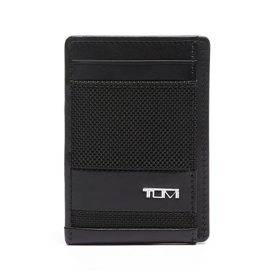 ALPHA MONEY CLIP CARD CASE- BLACK