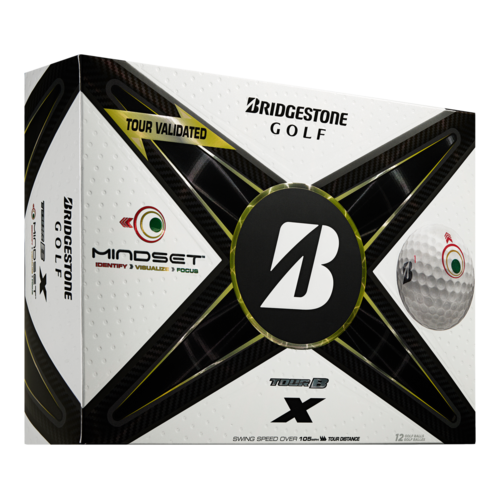 BRIDGESTONE TOUR B X MINDSET GOLF BALLS