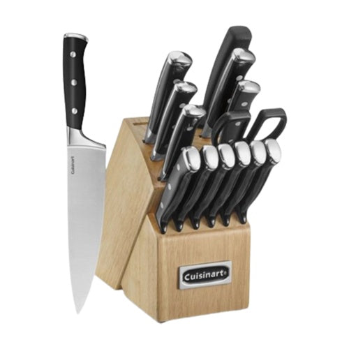 CUISINART TRIPLE RIVET 15-PIECE CUTLERY SET WITH BLOCK