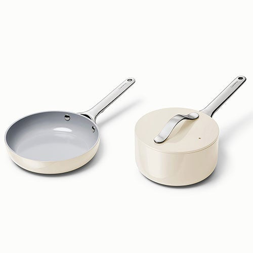 NONSTICK CERAMIC MINIS DUO COOKWARE SET - FRY PAN & SAUCEPAN
