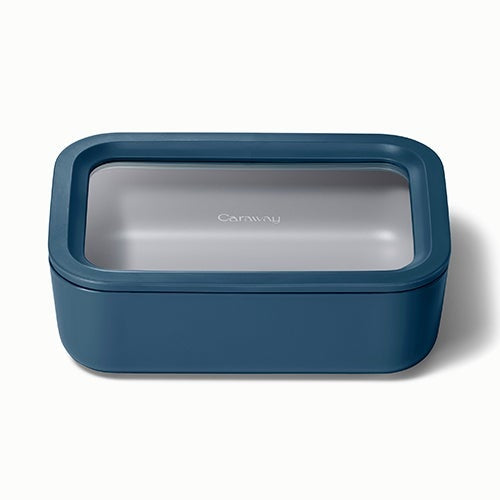 6.6 CUP GLASS FOOD CONTAINER RECTANGULAR SHAPE W/ LID