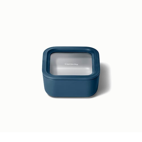 4.4 CUP GLASS FOOD CONTAINER SQUARE SHAPE W/ LID