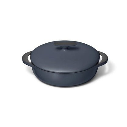 3.5QT ENAMELED CAST IRON BRAISER W/ DOMED LID
