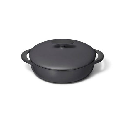 3.5QT ENAMELED CAST IRON BRAISER W/ DOMED LID