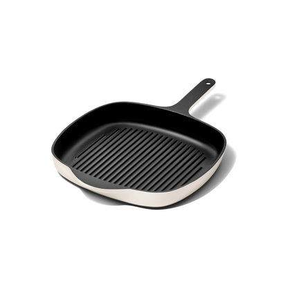 10.5" ENAMELED CAST IRON GRILL PAN
