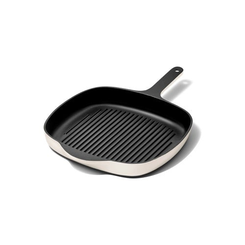 10.5" ENAMELED CAST IRON GRILL PAN