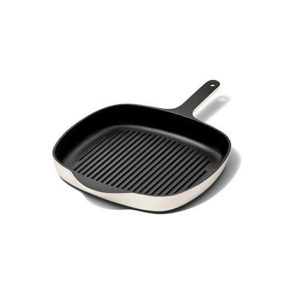 10.5" ENAMELED CAST IRON GRILL PAN