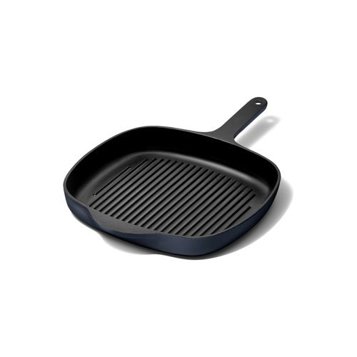 10.5" ENAMELED CAST IRON GRILL PAN