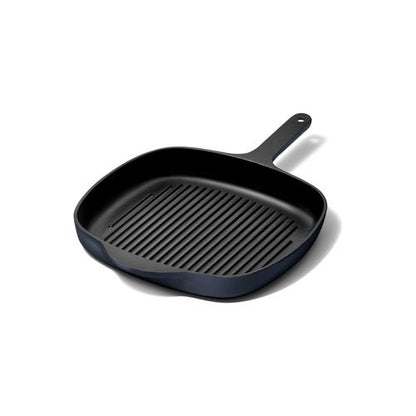 10.5" ENAMELED CAST IRON GRILL PAN