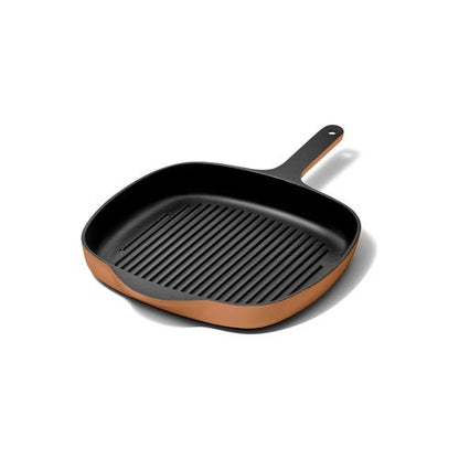 10.5" ENAMELED CAST IRON GRILL PAN