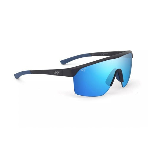PALUNA POLARIZED SUNGLASSES MATTE BLACK FRAME BLUE HAWAII LENS