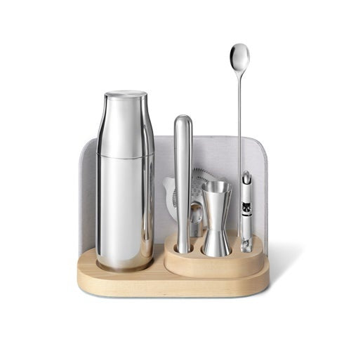 COMPLETE BAR SET W/ COMPLIMENTARY STORAGE  GRAY