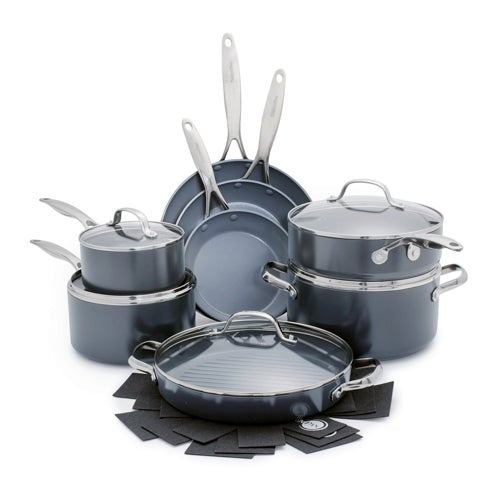 VALENCIA PRO 13PC CERAMIC NONSTICK COOKWARE SET GRAY