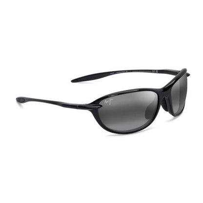 HO'OKIPA ULTRA R POLARIZED SUNGLASSES, SHINY BLACK FRAME, NEUTRAL GRAY LENS