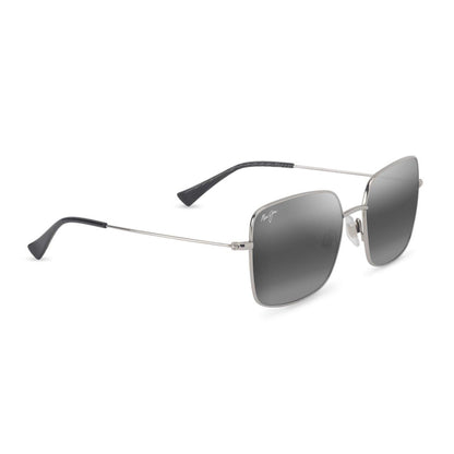 LIPINE POLARIZED SUNGLASSES SHINY SILVER FRAME NEUTRAL GRAY LENS
