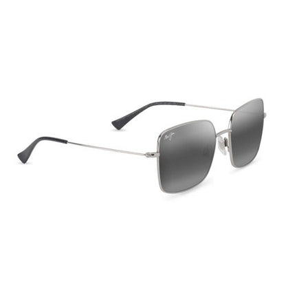 LIPINE POLARIZED SUNGLASSES SHINY SILVER FRAME NEUTRAL GRAY LENS