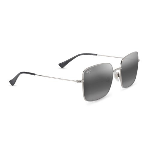 LIPINE POLARIZED SUNGLASSES SHINY SILVER FRAME NEUTRAL GRAY LENS