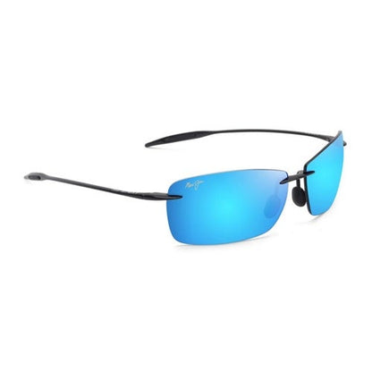 LIGHTHOUSE POLARIZED SUNGLASSES SHINY BLACK FRAME BLUE HAWAII LENS