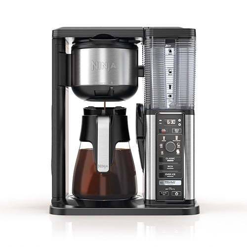 SPECIALTY COFFEEMAKER W/ FOLD-AWAY FROTHER & GLASS CARAFE