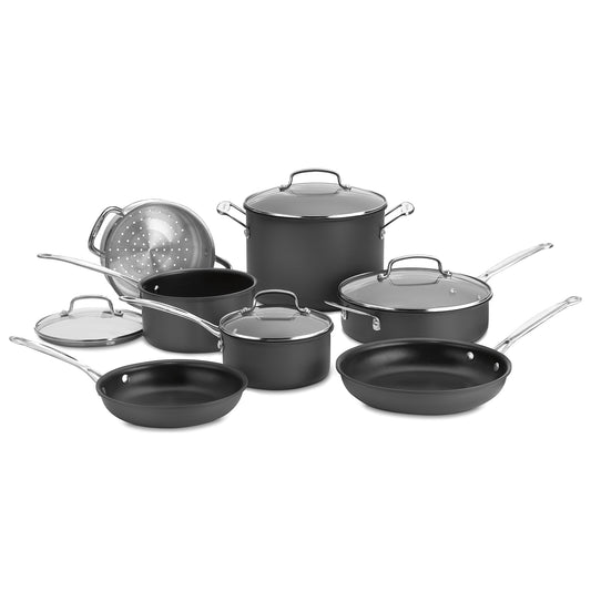 CUISINART CHEF'S CLASSIC NON-STICK HARD ANODIZED COOKWARE 11-PIECE SET