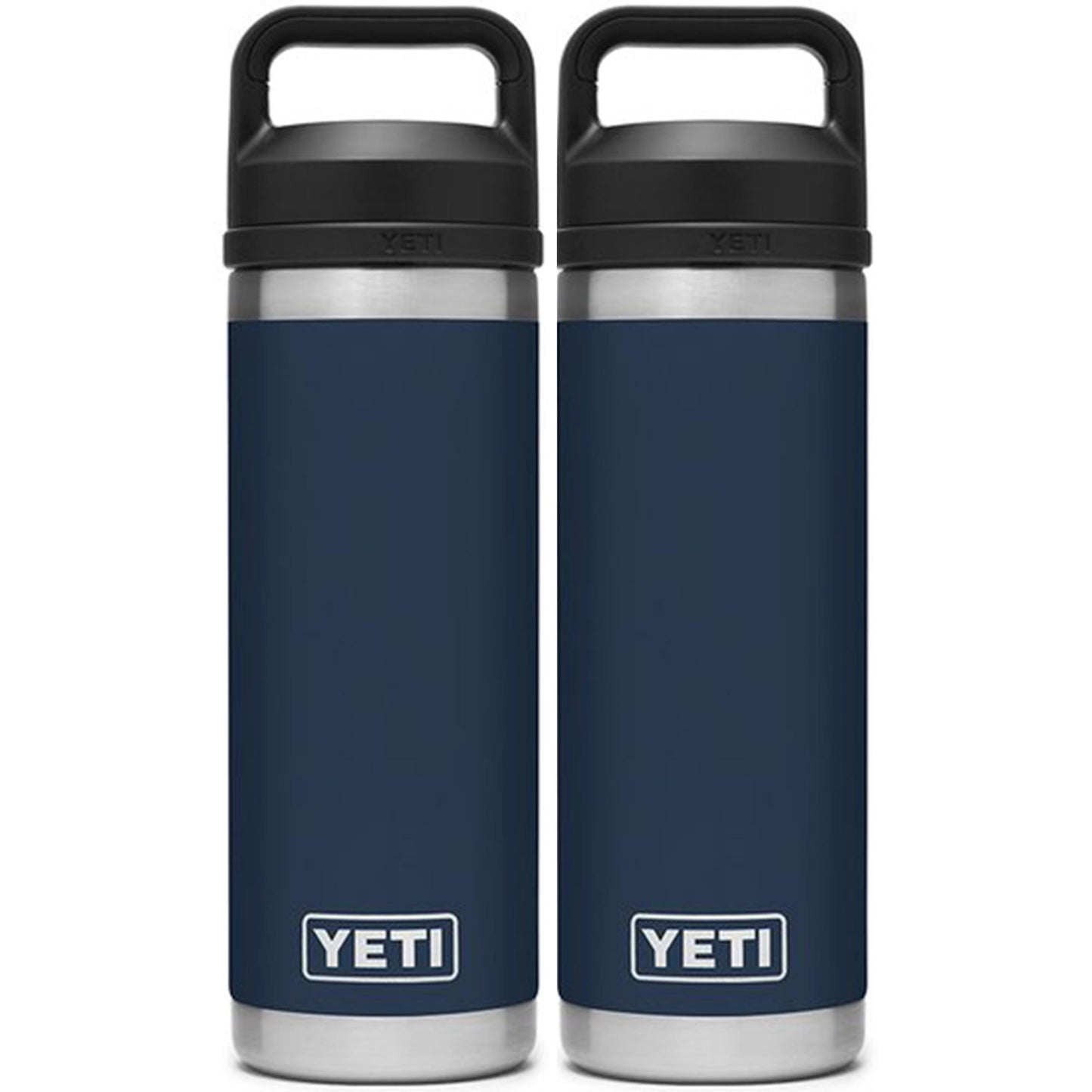 YETI RAMBLER 18 OZ. BOTTLE W/CHUG CAP - NAVY (2-PACK)