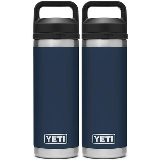 YETI RAMBLER 18 OZ. BOTTLE W/CHUG CAP - NAVY (2-PACK)