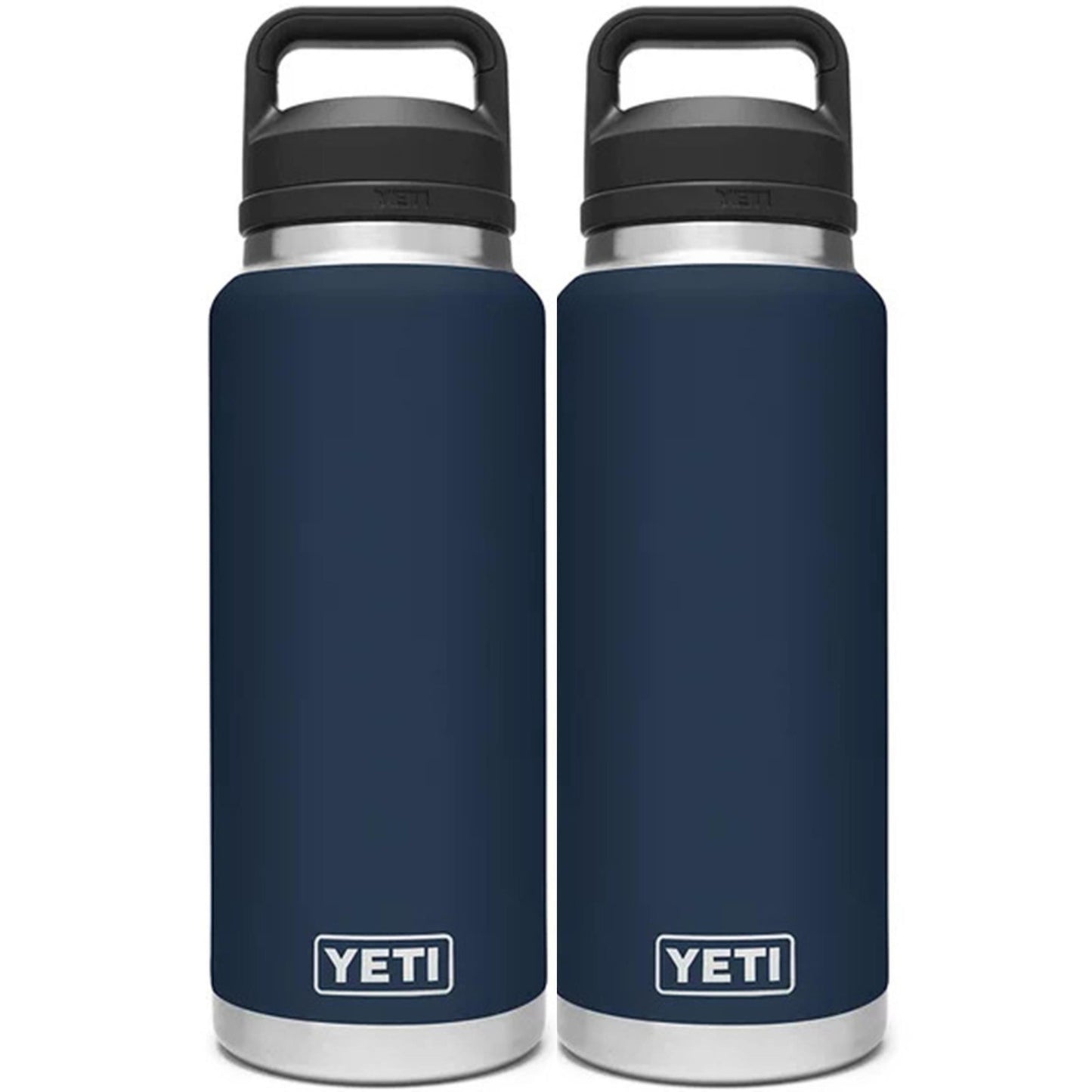 YETI RAMBLER 36 OZ. BOTTLE W/CHUG CAP - NAVY (2-PACK)