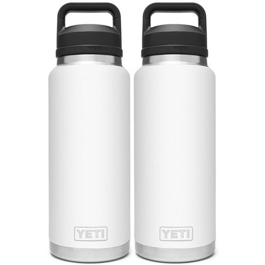 YETI RAMBLER 36 OZ. BOTTLE W/CHUG CAP - WHITE (2-PACK)